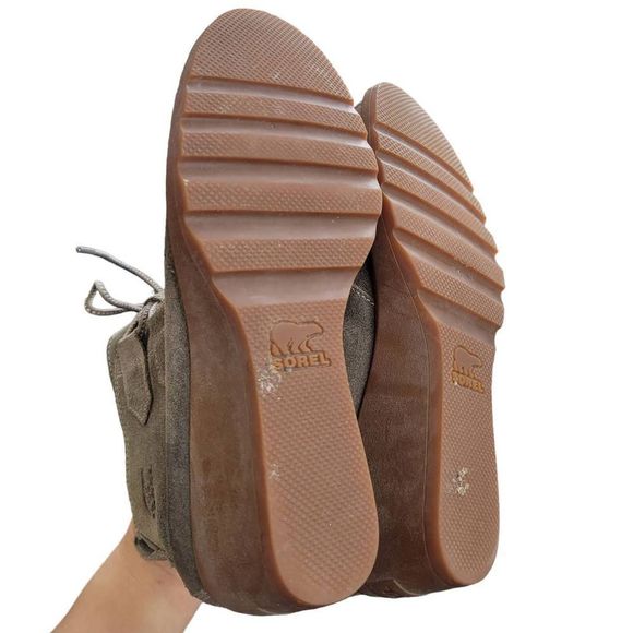 Sorel Toronto Wedge Suede Olive Green Ankle Booties NL2115-245 Women's US 6 - Picture 9 of 12
